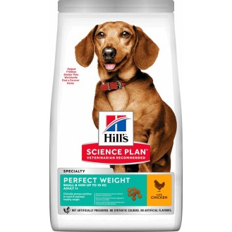 Hill's Science Plan Perfect Weight Adult Small & Mini 1.5kg Dry Food for Adult Small Dogs Diet with Chicken Hill's Science Plan Perfect Weight Adult Small & Mini 1.5kg Dry Food for Adult Small Dogs Diet with Chicken