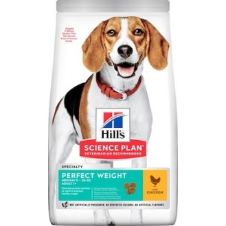 Hill's Science Plan Adult Perfect Weight Medium 12kg Dry Diet Food for Adult Medium Breed Dogs with Chicken Hill's Science Plan Adult Perfect Weight Medium 12kg Dry Diet Food for Adult Medium Breed Dogs with Chicken