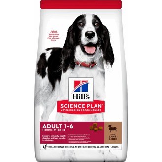 Hill's Science Plan Adult Medium 2.5kg Dry Food for Medium Breed Adult Dogs with Lamb / Rice Hill's Science Plan Adult Medium 2.5kg Dry Food for Medium Breed Adult Dogs with Lamb / Rice