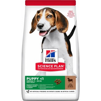 Hill's Science Plan Puppy <1 Medium 14kg Dry Food for Medium Breed Puppies with Lamb / Rice Hill's Science Plan Puppy <1 Medium 14kg Dry Food for Medium Breed Puppies with Lamb / Rice