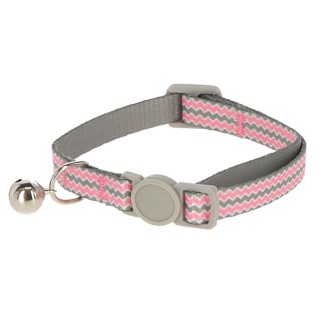KERBL Reflective Collar with Safe Lock for Cat 10mm, Pink.